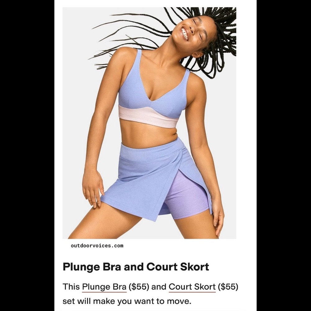 [SET] OV Plunge Bra and Court Skort